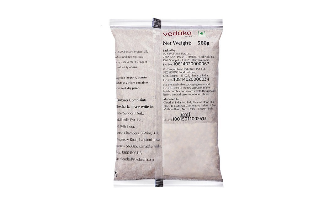 Vedaka Premium Chana Dal    Pack  500 grams
